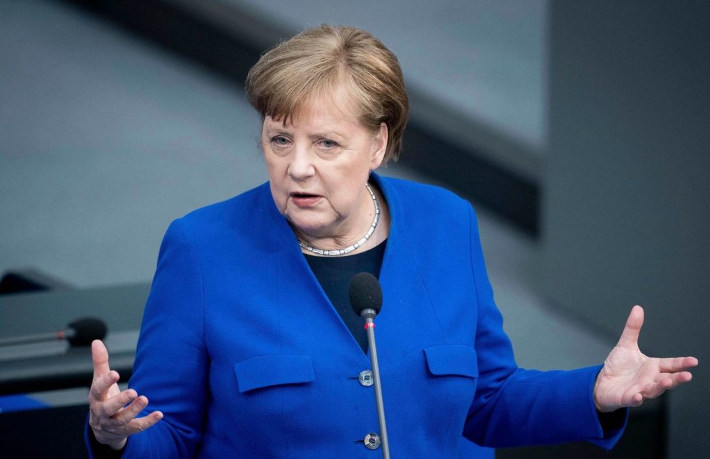 Angela Merkel aussi pointe doigt strategie guerre hybride menee Russie inclue desorientation distorsion faits 0 1399 904 1