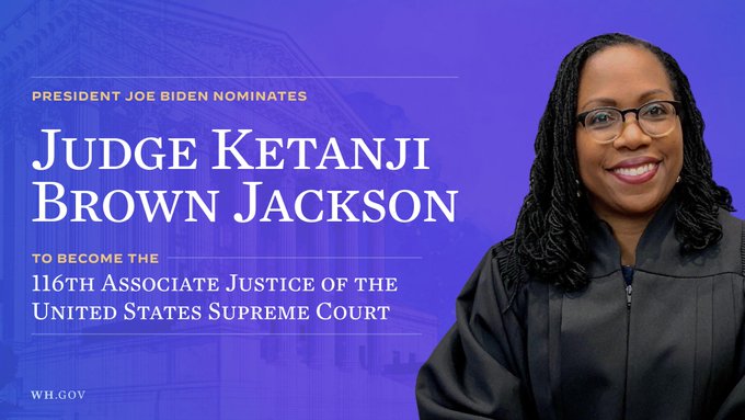 Nomination de la juge Ketanji Brown Jackson à la Cour suprême par Joe Biden